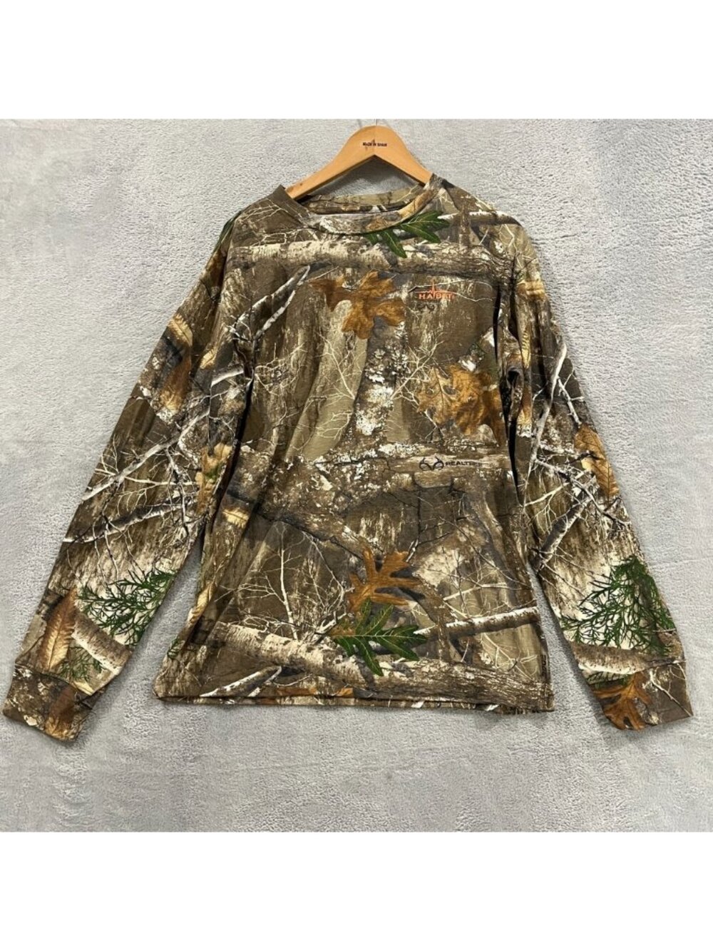 Habit RealTree Shirt Mens Large Camo Long Sleeve Woodland Hunting Outdoor